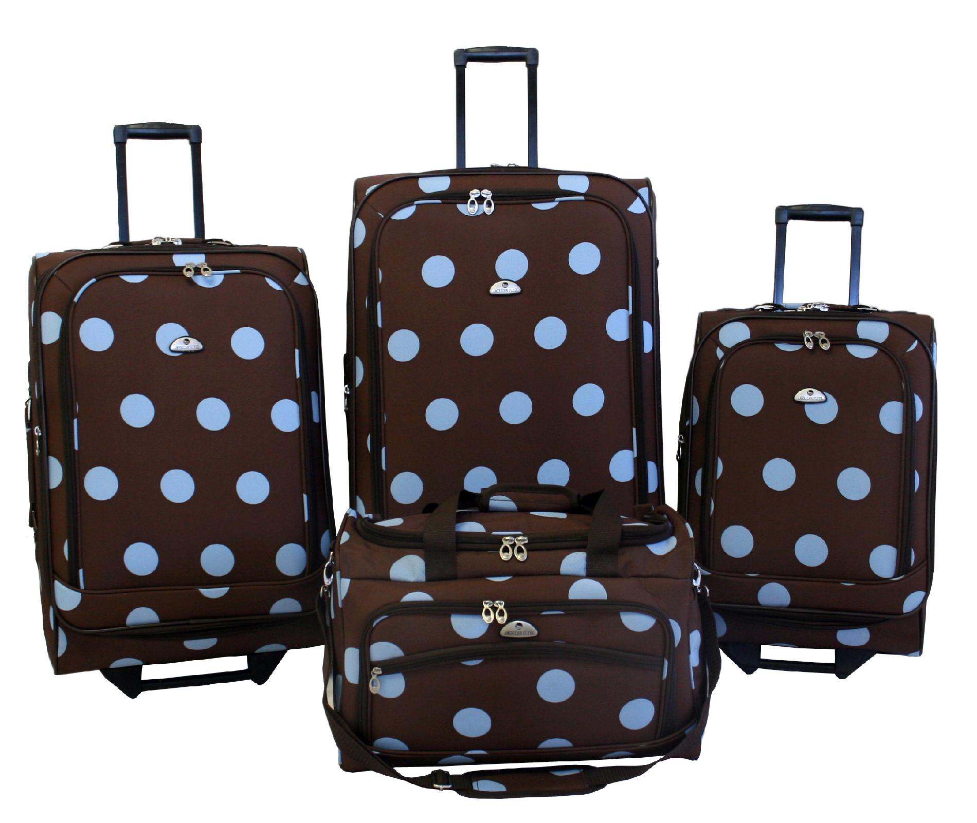 American Flyer Grande Dots 4-Piece Luggage Set