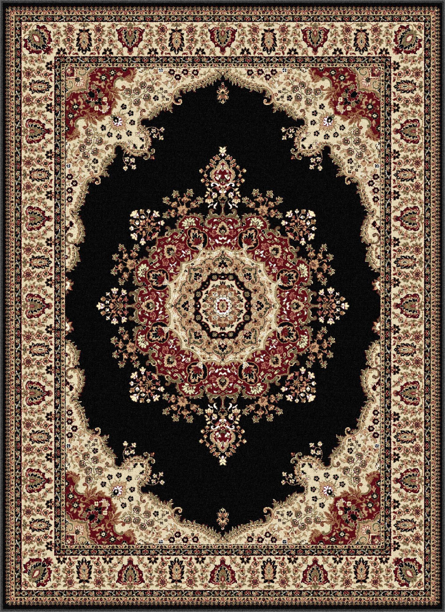Tayse Rugs Sensation 4703 Black 5 ft. 3 in. x 7 ft. 3 in. Traditional Area Rug at Sears.com
