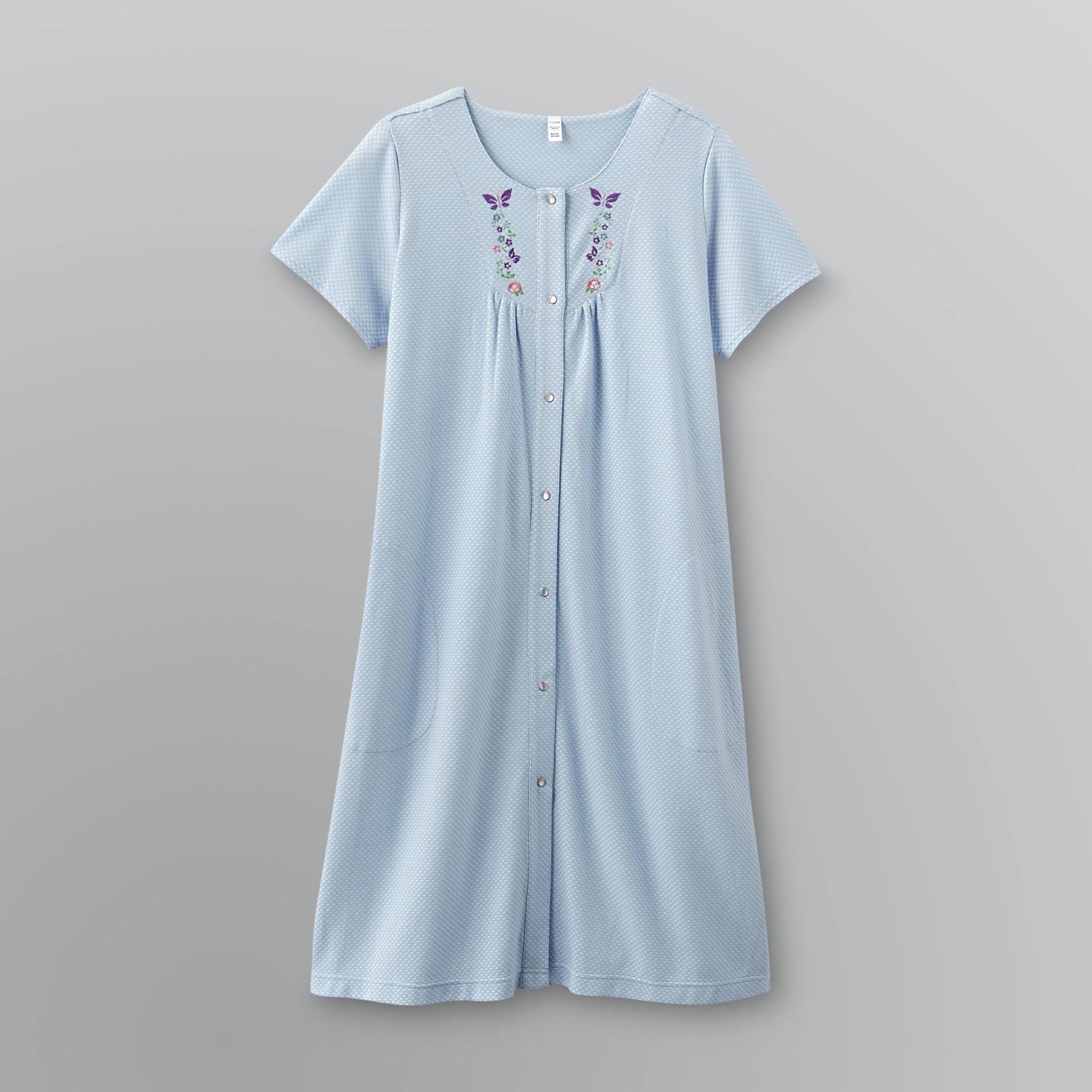 Pink K Women's Embroidered Snap-Front Duster at Kmart.com