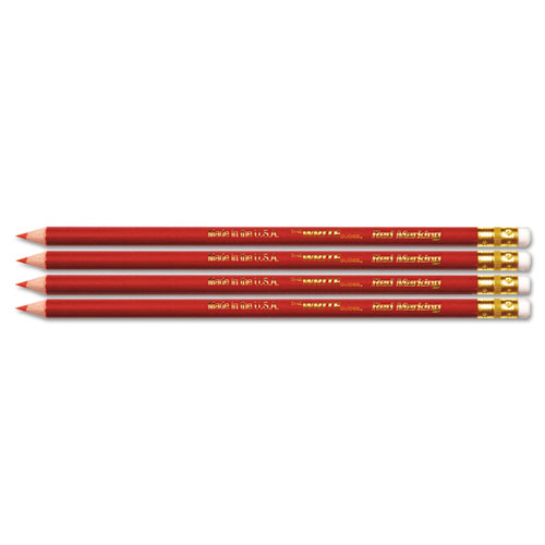UPC 714963146780 product image for Write Dudes USA Made Checking Pencils, Red, Pre-Sharpened, 4/Pack | upcitemdb.com