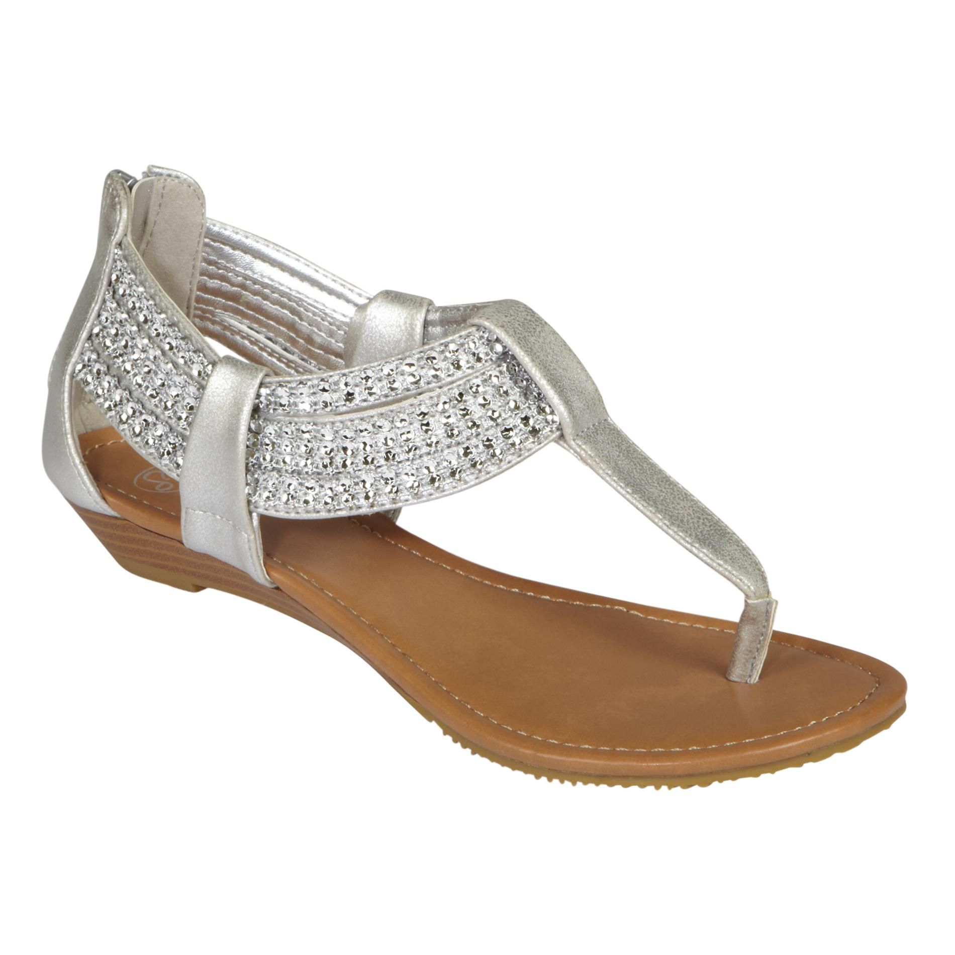 SM New York Women's Sandal Zirconia - Silver at Sears.com