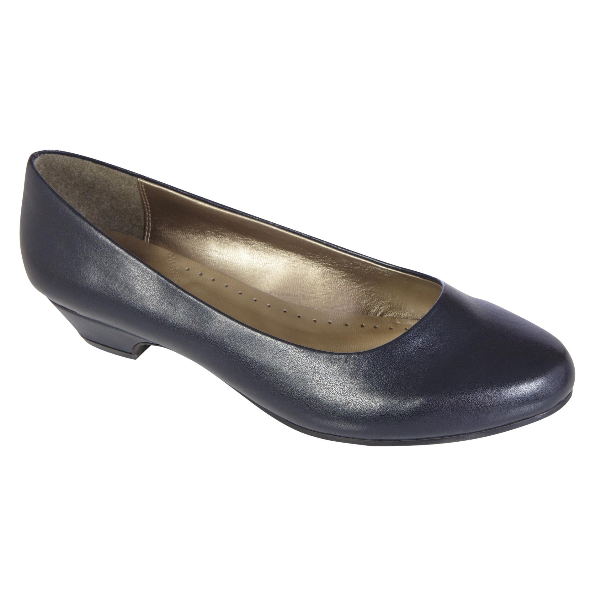 womens wide navy dress shoes
