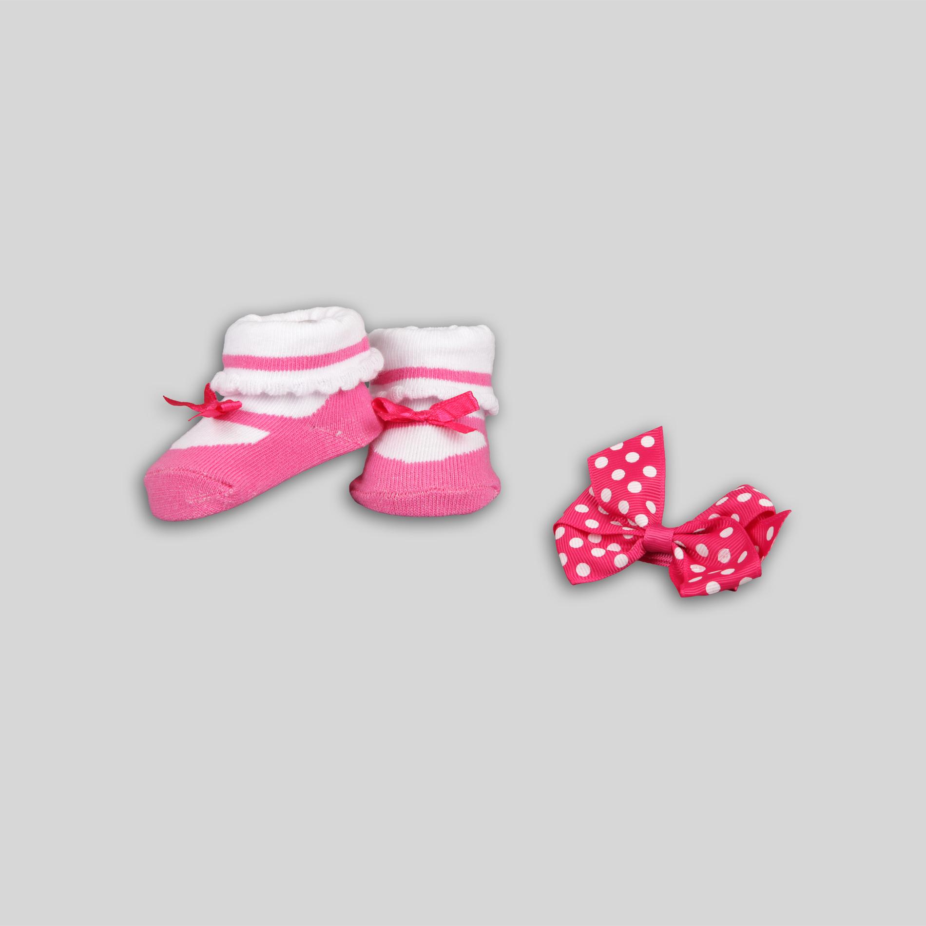 Infant Girl's Booties & Hair Bow at Kmart.com