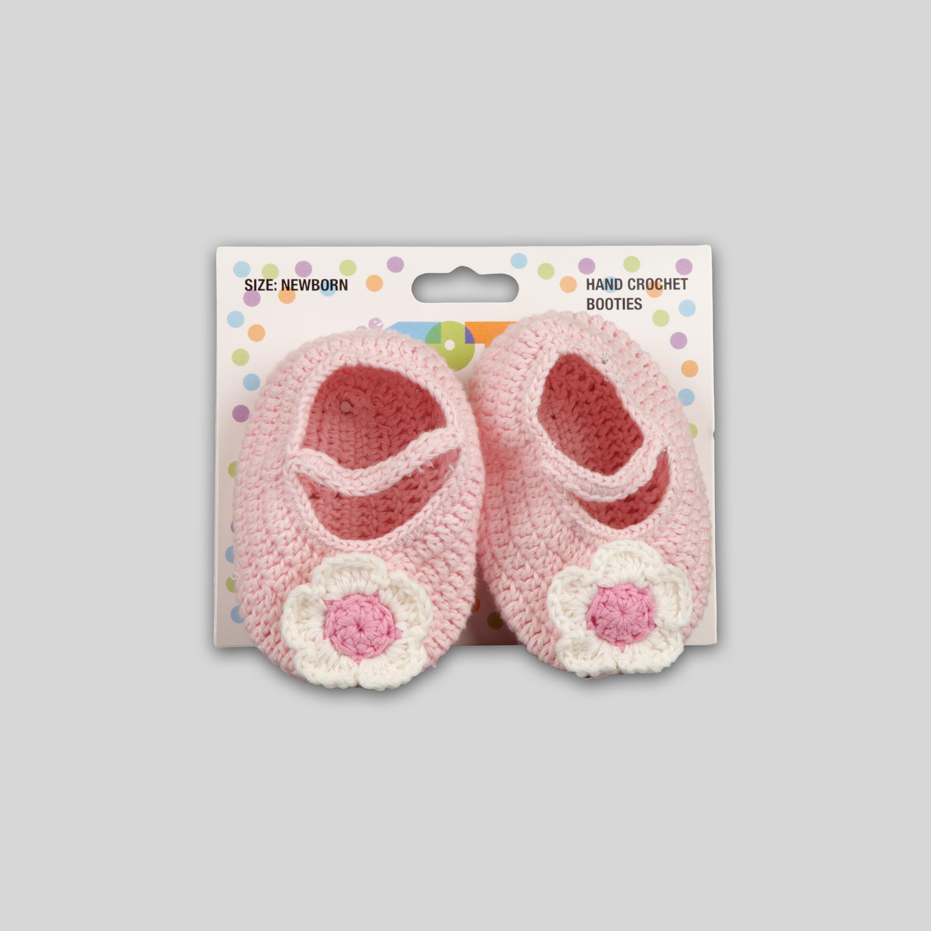 Infant Girl's Crochet Booties - Flowers at Kmart.com