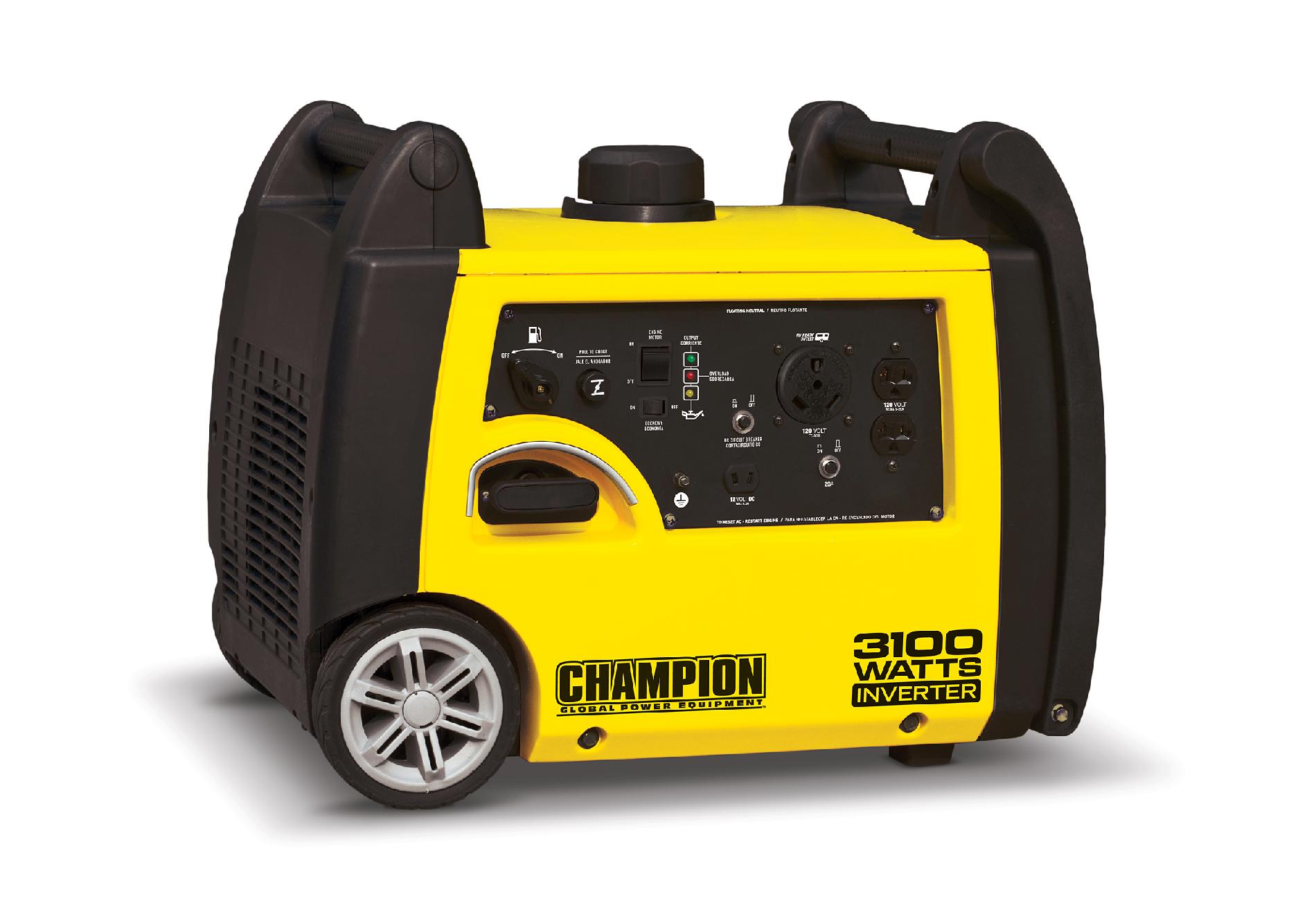 Champion Global Power Equipment 75531i 3100 Watt Portable Gas Inverter Generator with RV and CARB at Sears.com