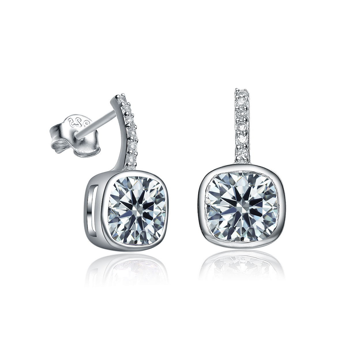 COLLETTE Z Cubic Zirconia (.925) Sterling Silver Square Drop Pendant at Kmart.com
