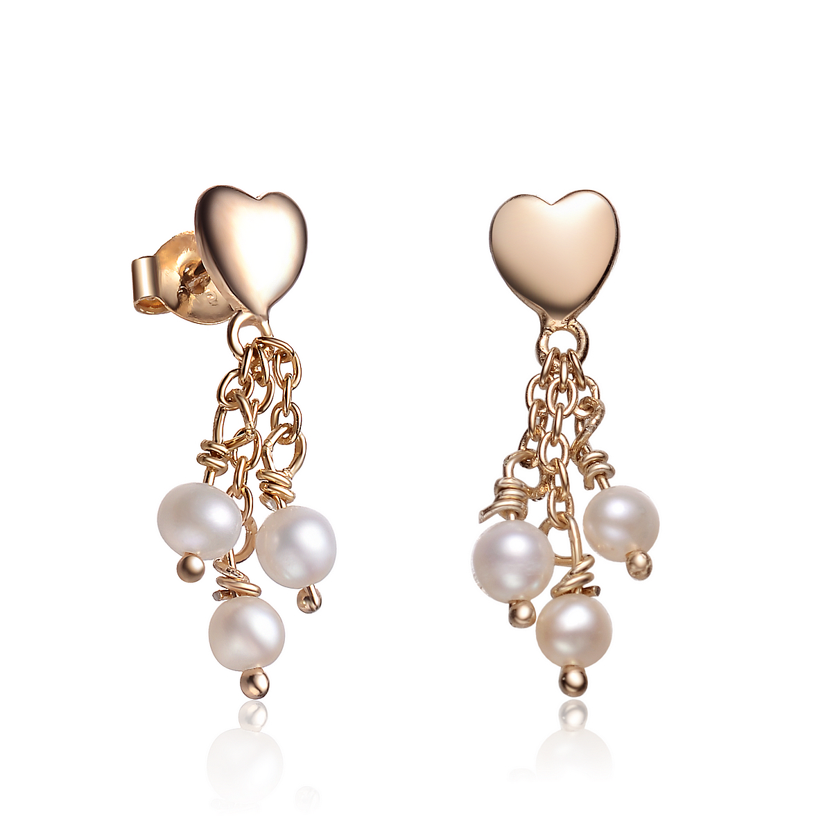 COLLETTE Z Sterling Silver Heart Pearl Drop Earrings at Kmart.com