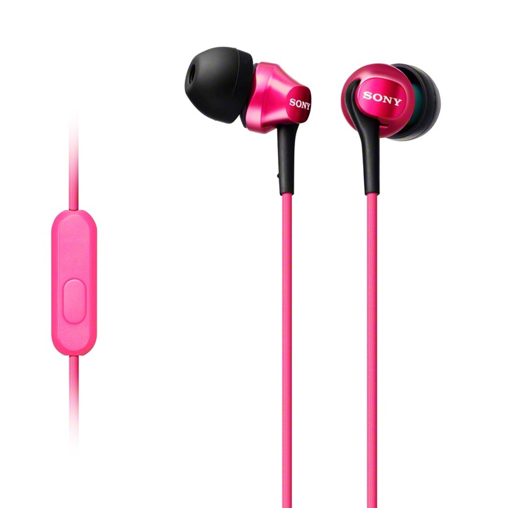 Sony MDR-EX100AP P Headphones with In-line Remote - Pink