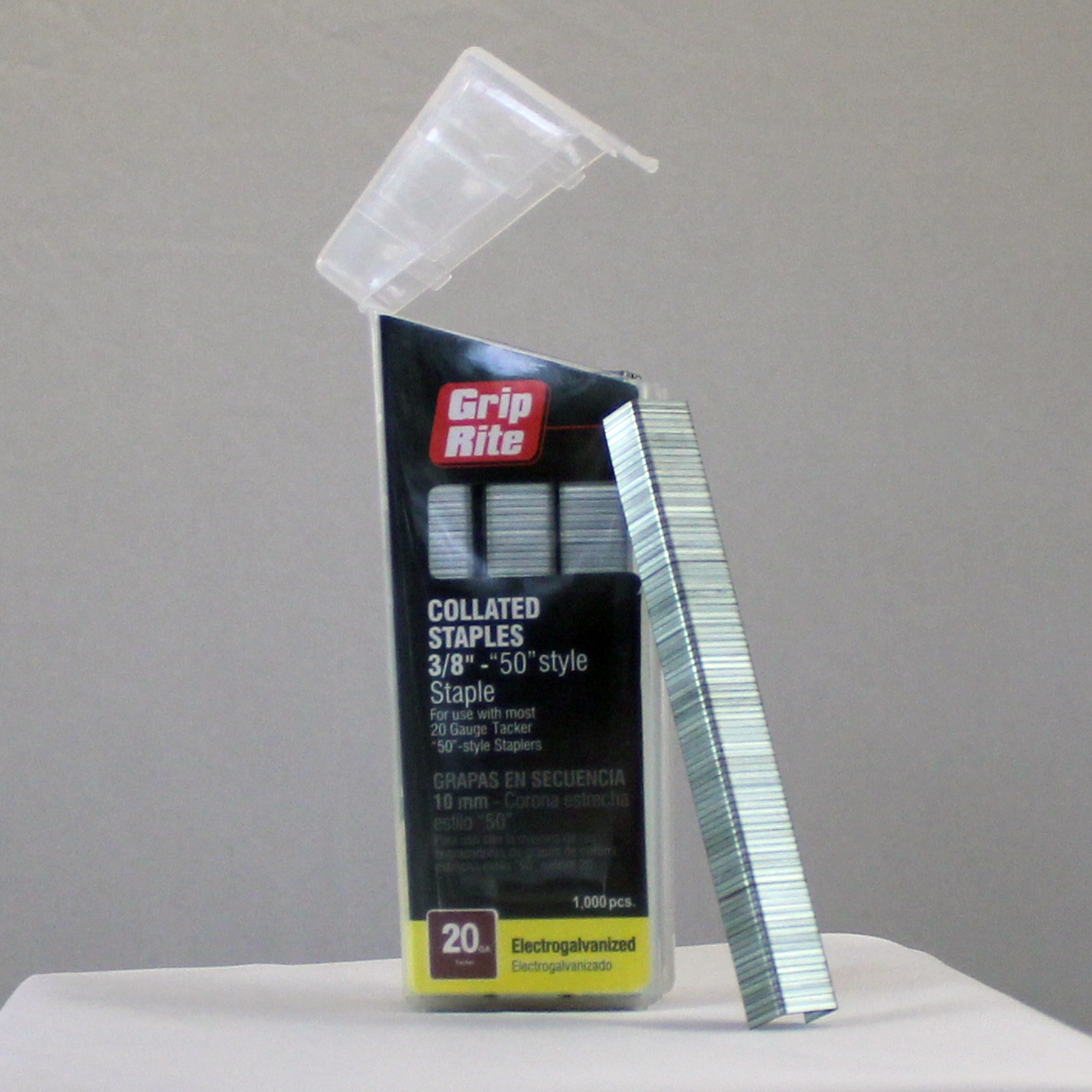 Grip Rite GR501238CM 20 Gauge Collated Staples 3/8" "50" Style, 1