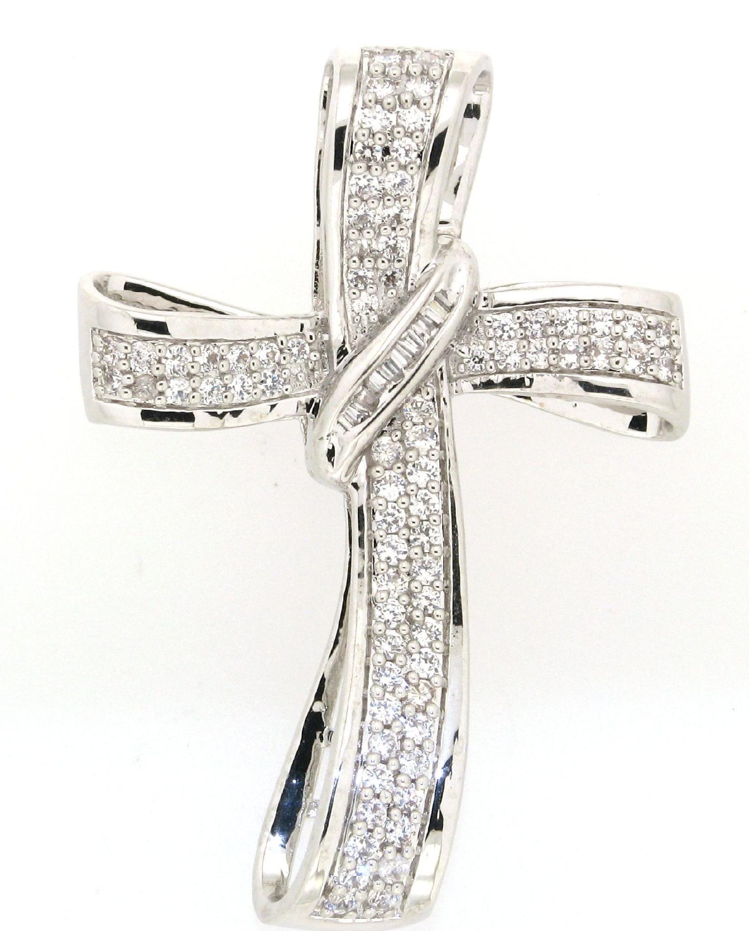 Sterling Silver 1cttw Diamond Cross Necklace at Kmart.com