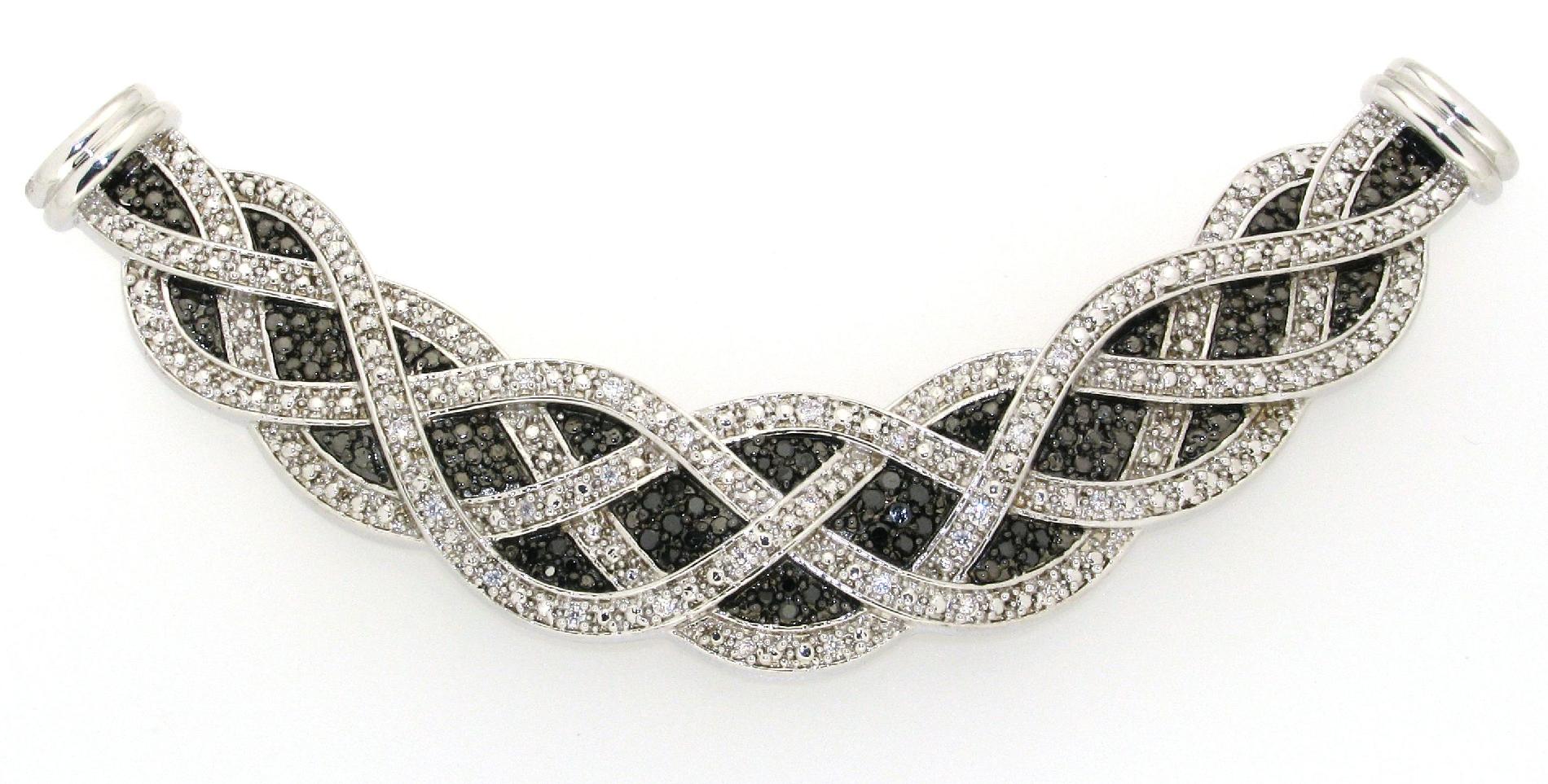 Women's 1/2 Cttw. Black and White Diamond Necklace