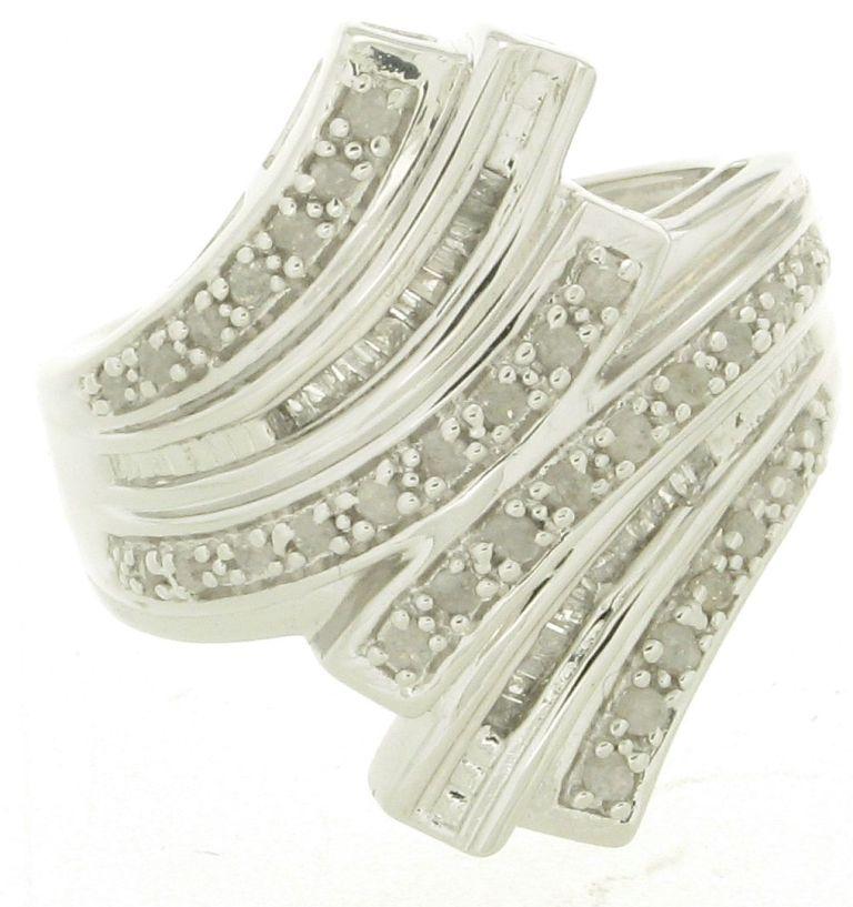 Sterling Silver 1/2 cttw Diamond Bypass Ring at Kmart.com