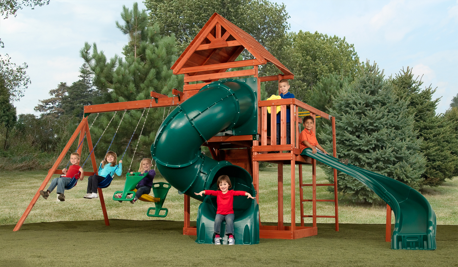 Swing-N-Slide Grandview Twist Wood Complete Play Set at Kmart.com
