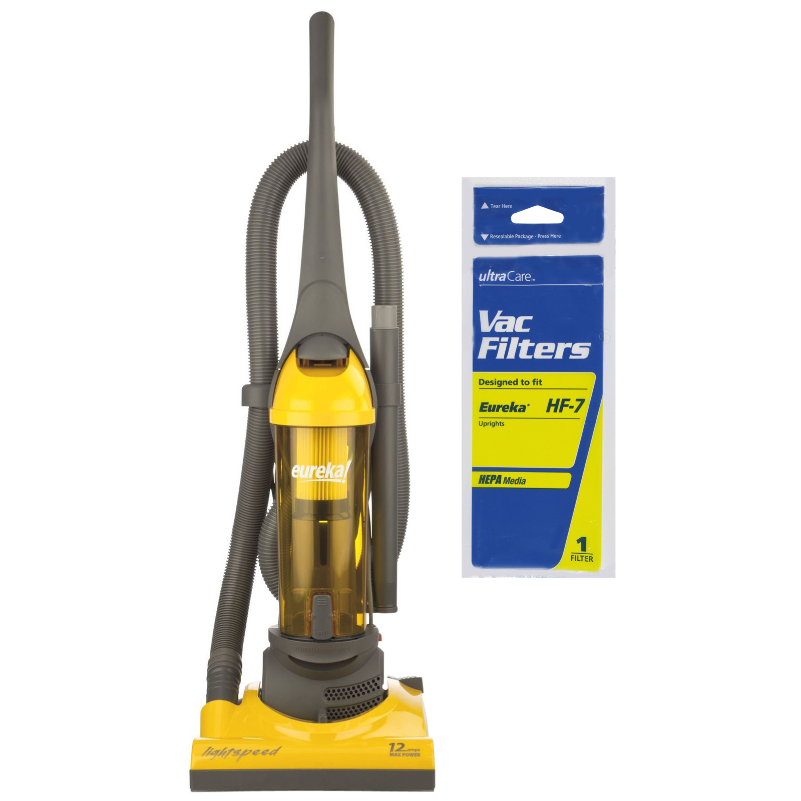 Eureka LightSpeed Bagless Upright Vacuum and Filter Bu...