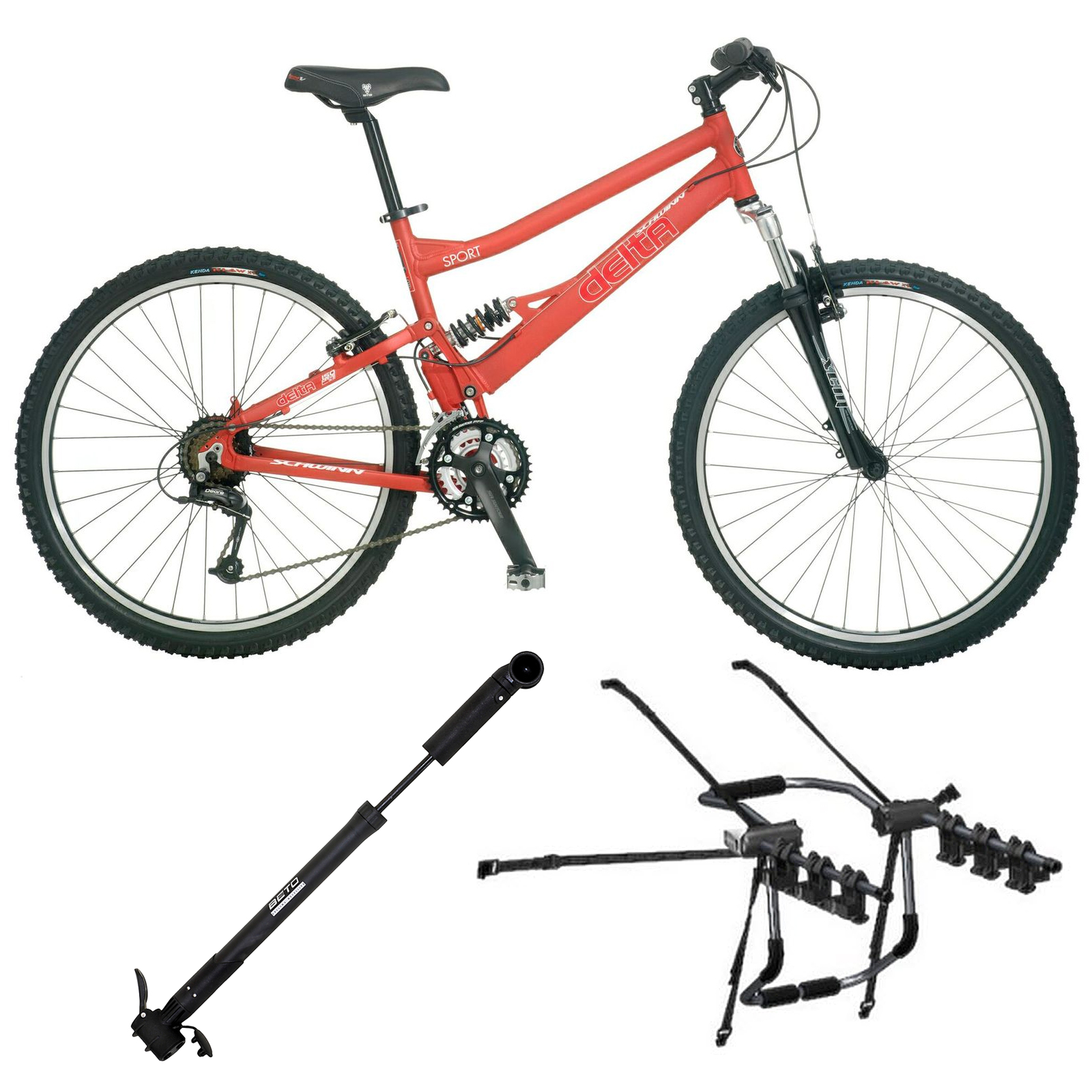Schwinn Mens Bike with Rack & Pump Bundle            ...