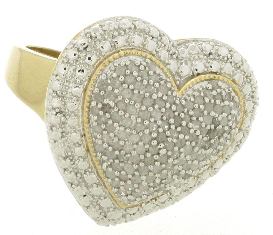 Gold Over Brass 1cttw Heart Diamond Ring at Kmart.com