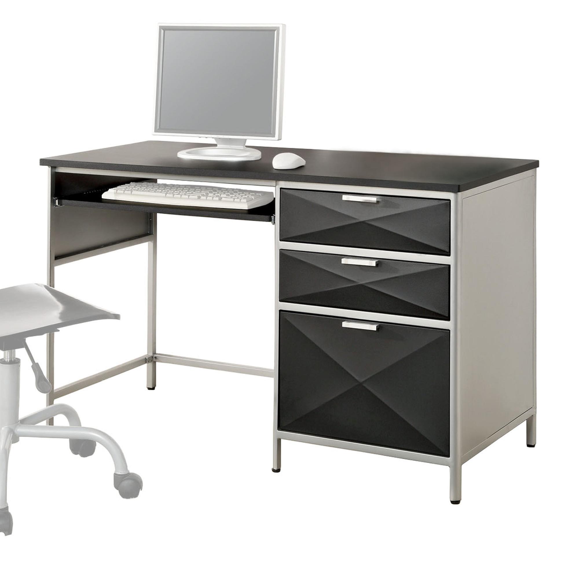 Venetian Worldwide Largo - Silver & Black - Computer Desk