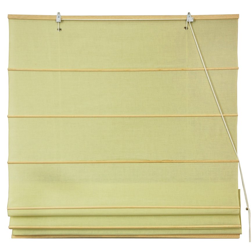 Oriental Furniture Cotton Roman Shades - Yellow Cream - (24 in. x 72 in.) at Kmart.com