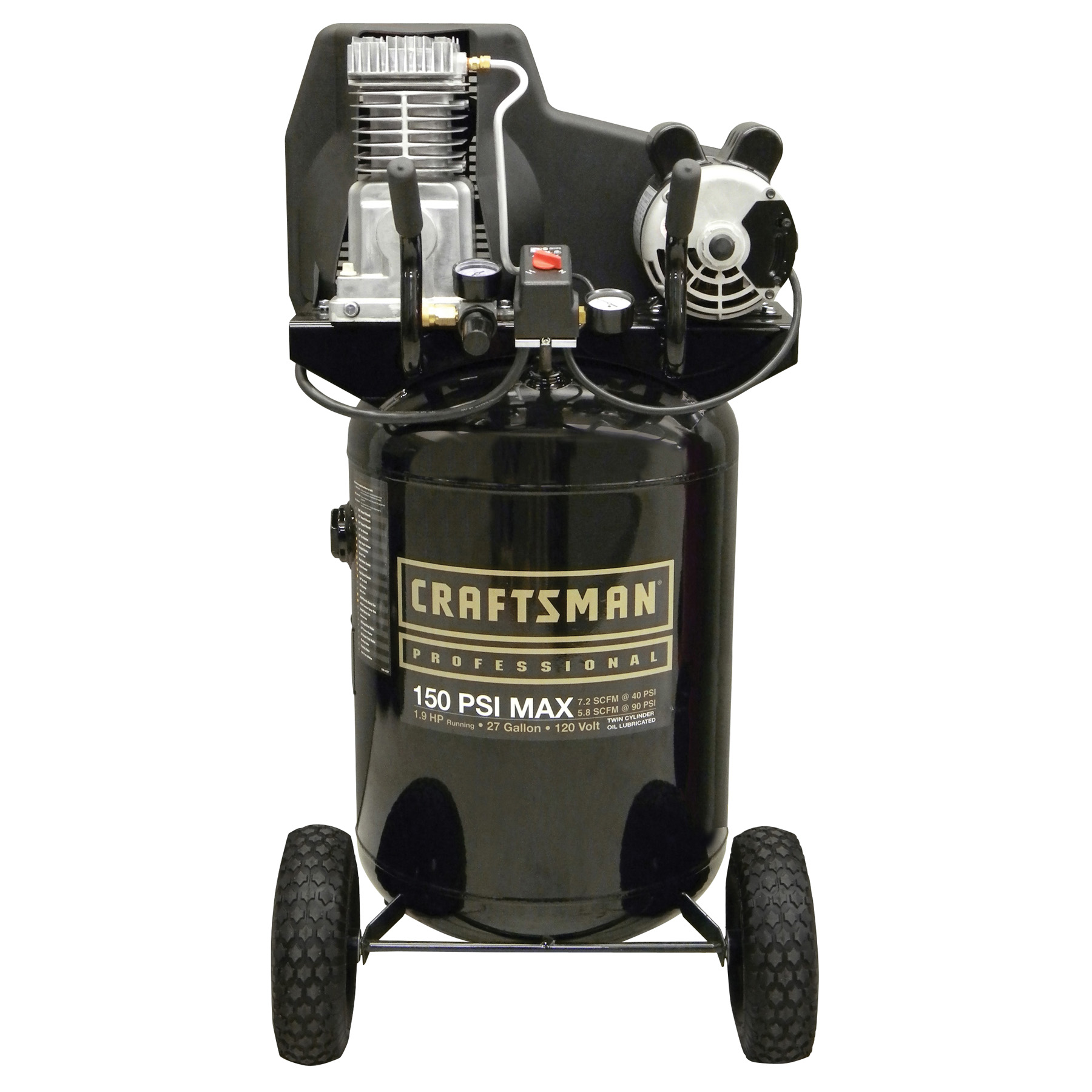 Craftsman 27 Gallon 1.9 RHP Oil-Lubricated Professional Air Compressor