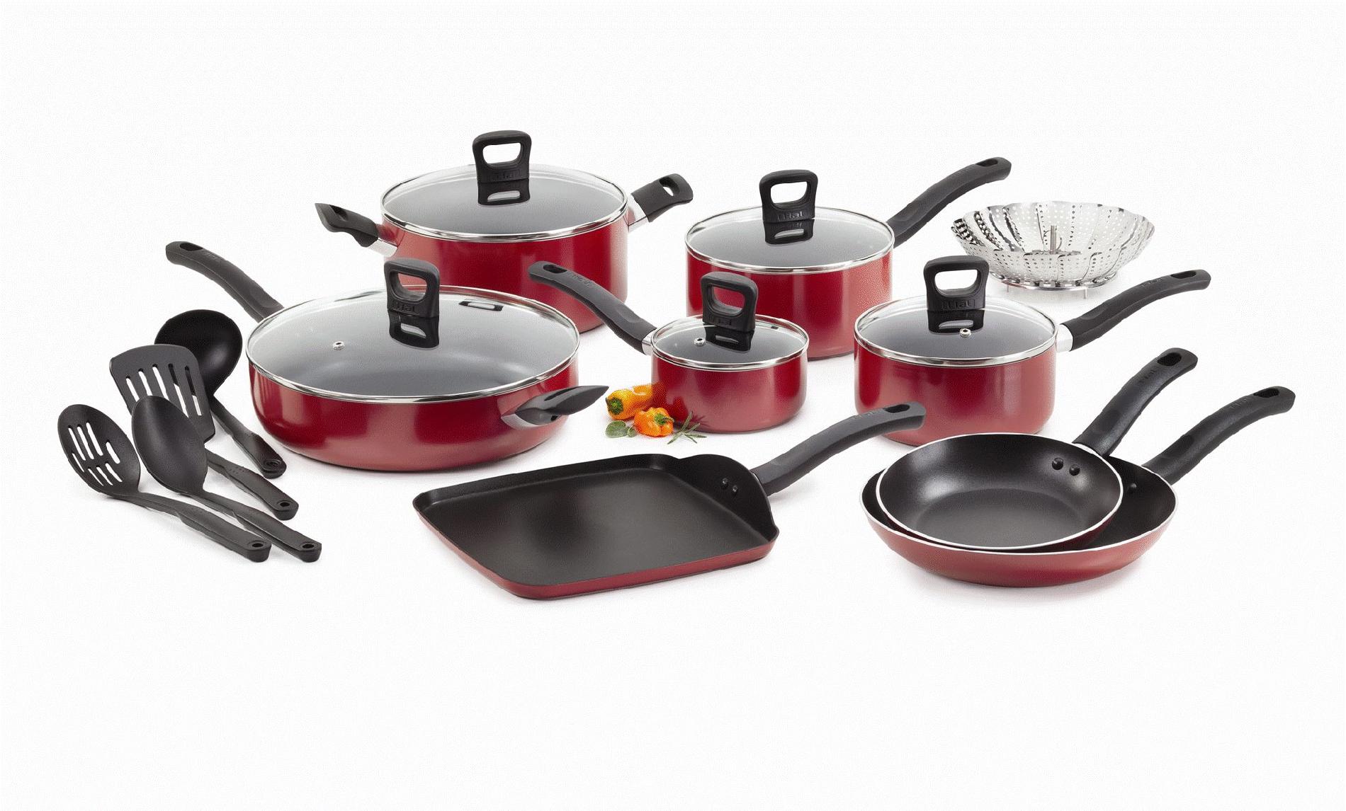 T-fal 18-Piece Non-Stick Cookware Set