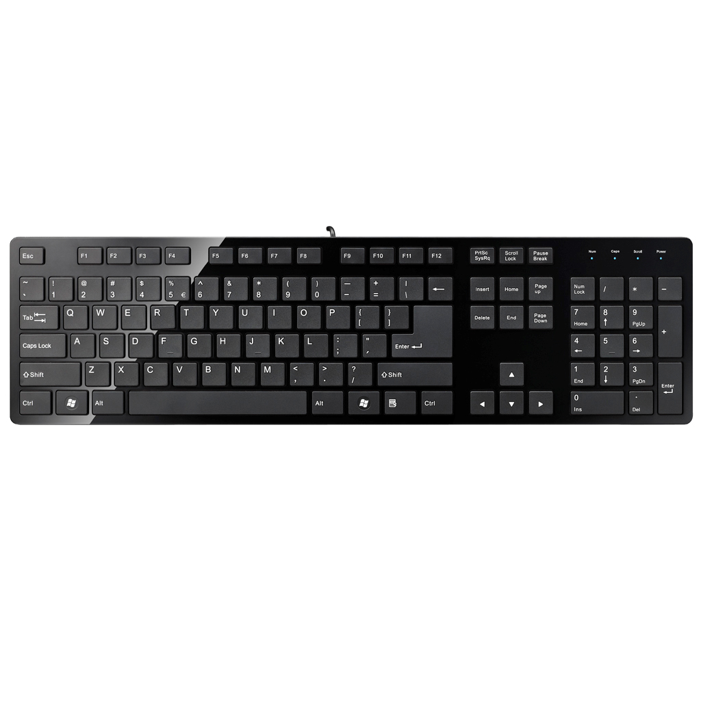 UPC 692911000103 product image for I-Rocks SLIM WIRED KEYBOARD WITH CHICLET-LIKE KEY SHAPE - BLACK | upcitemdb.com