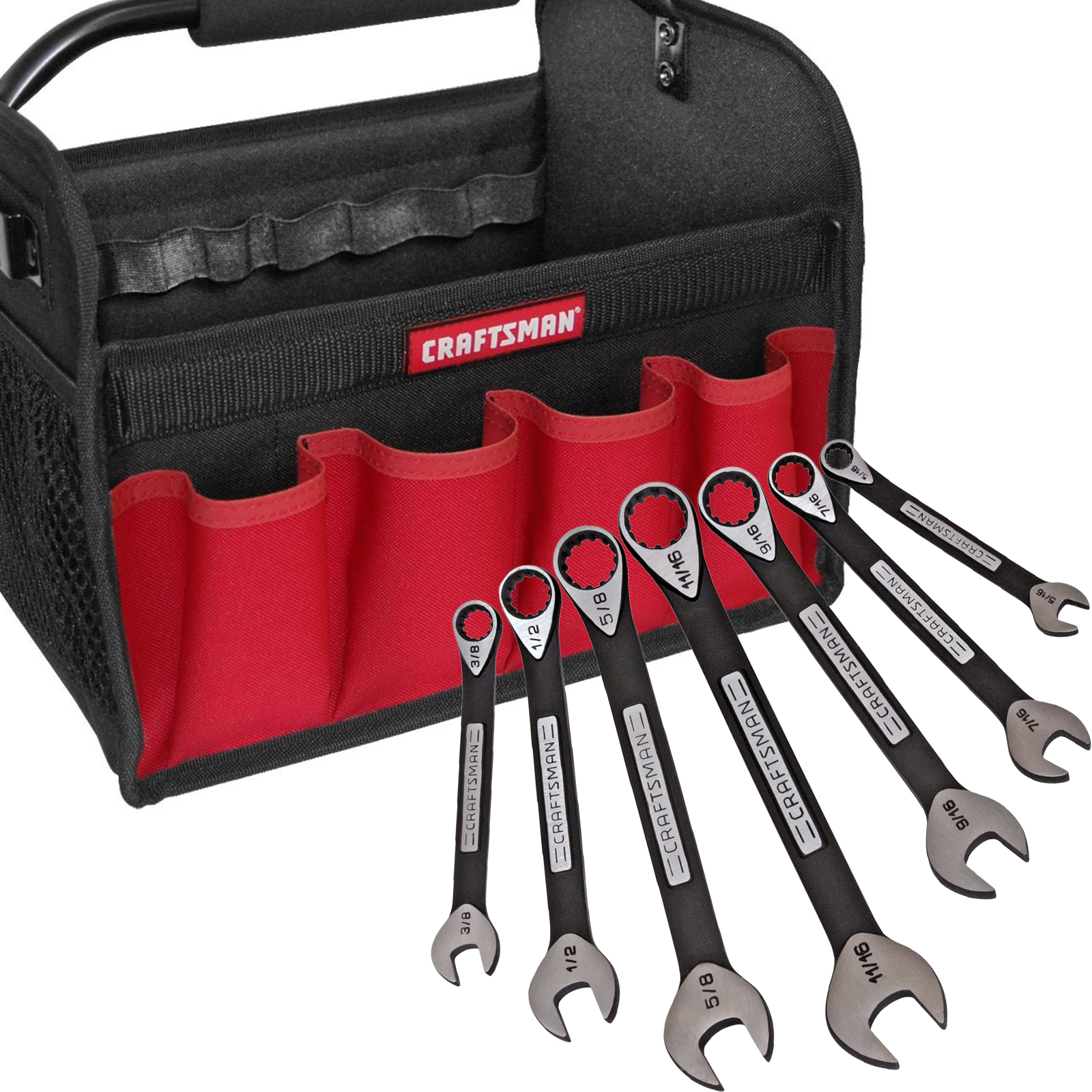 7-Piece Universal Wrench Set & Tool Tote Bundle      ...