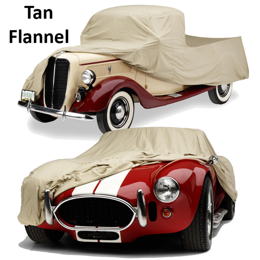 Custom Tan Flannel Vehicle Cover