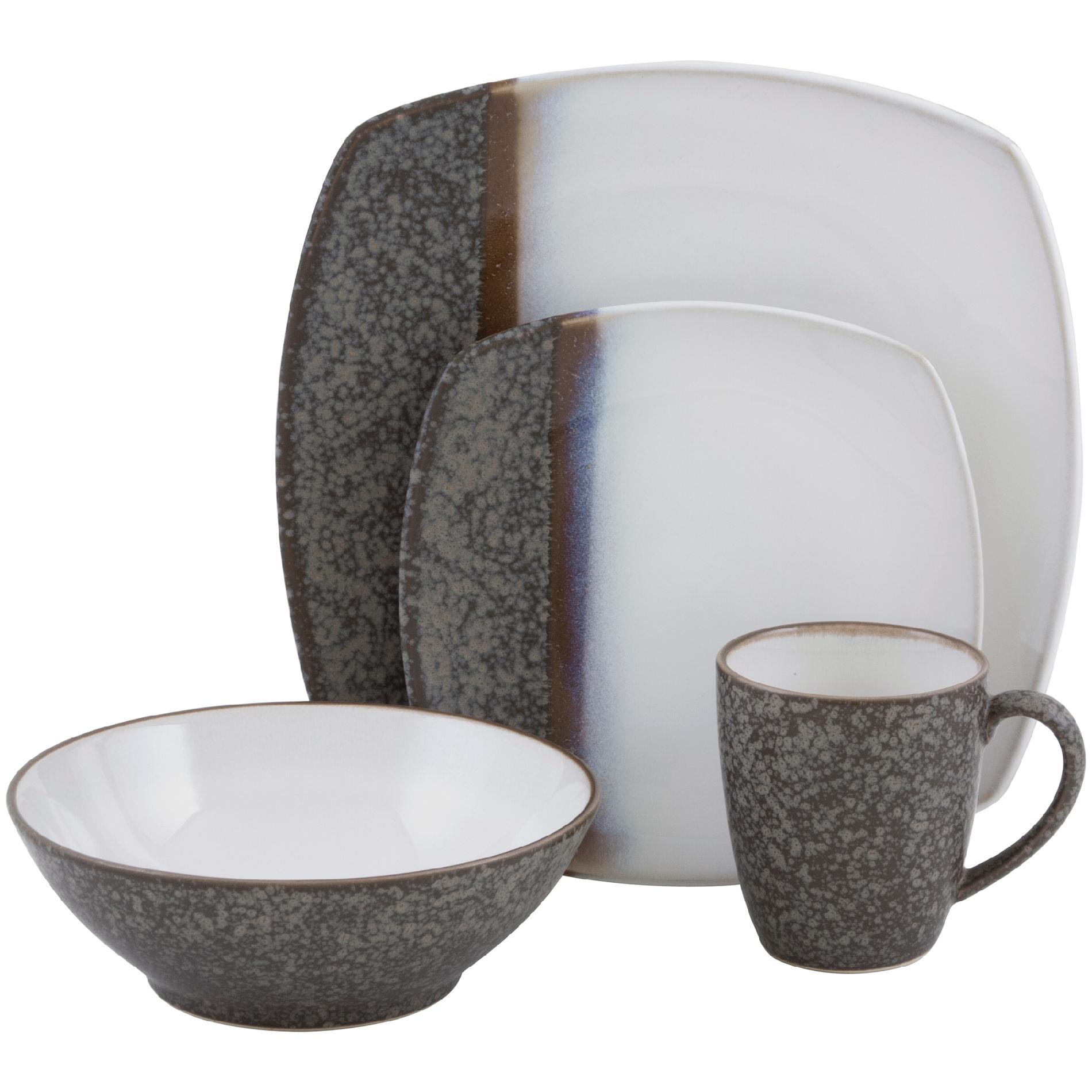 SANGO Satin Black 16 piece Dinnerware Set Shop Your Way Online