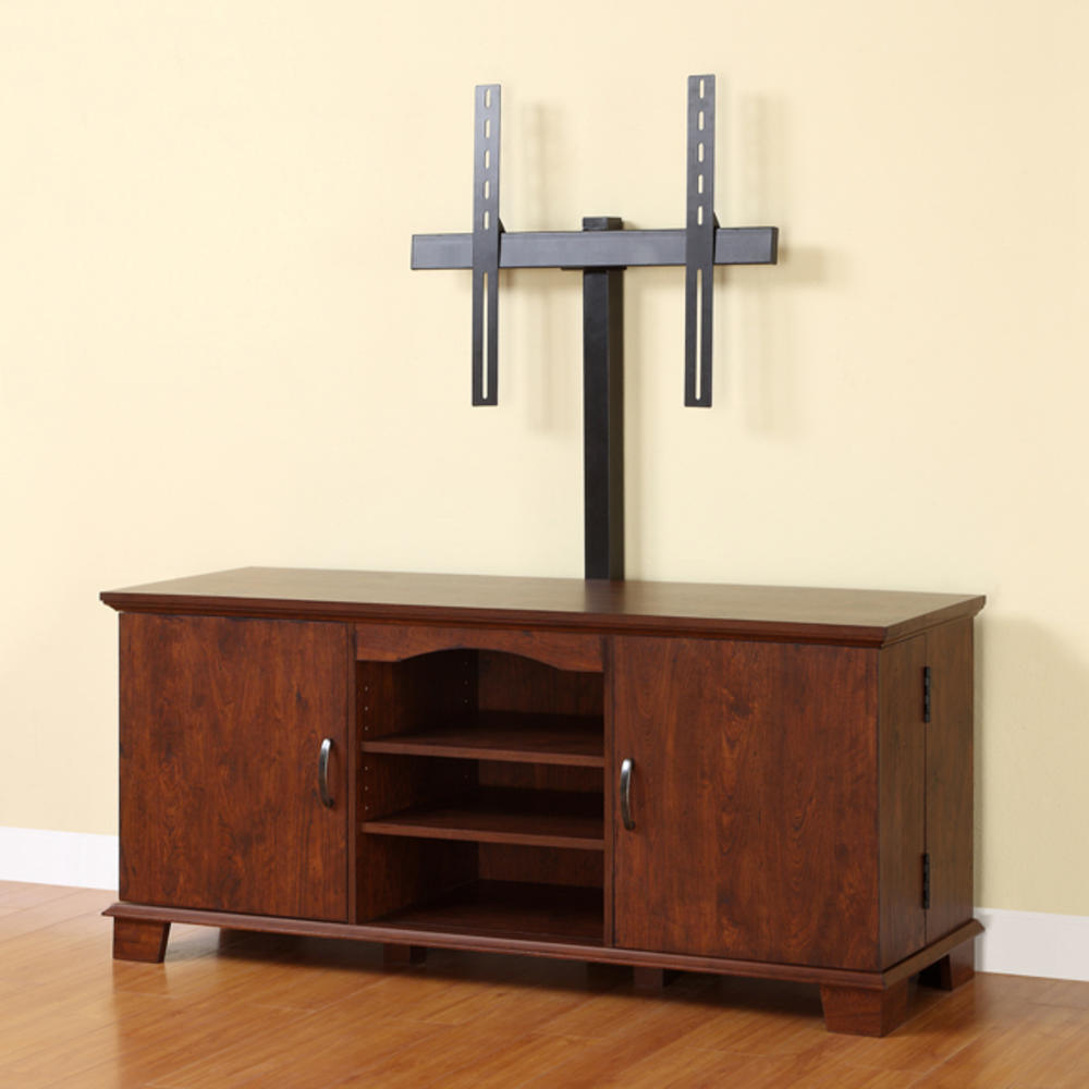 60 in. Brown Wood TV Stand with Mount