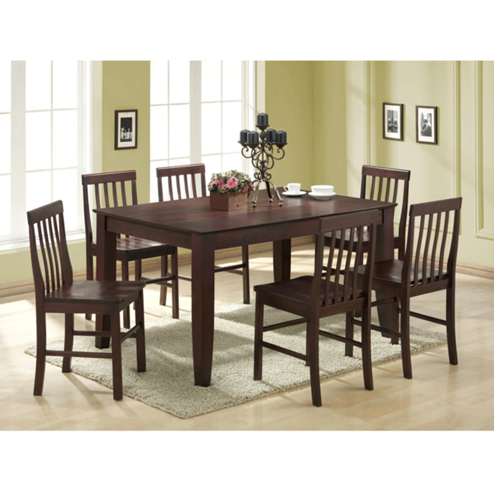 60 in. Espresso Wood Simple Dining Table