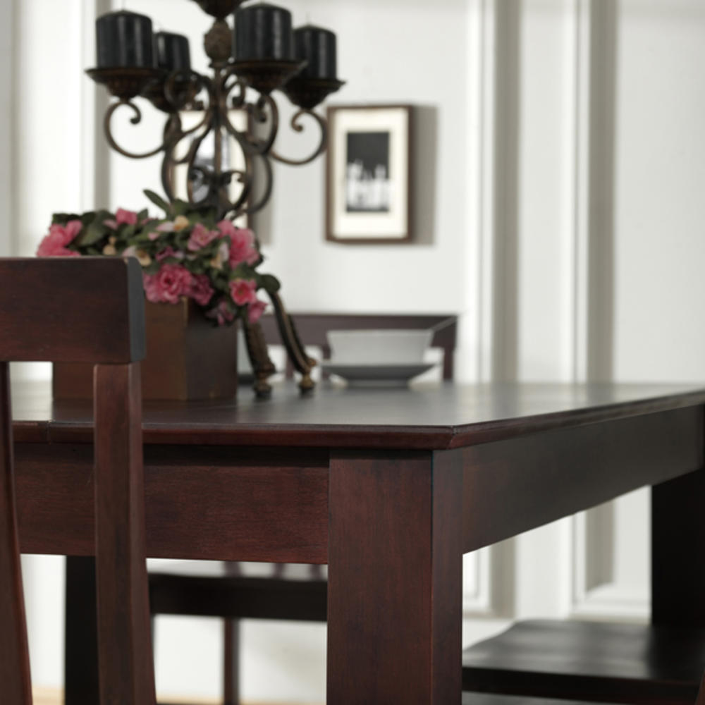 60 in. Espresso Wood Simple Dining Table