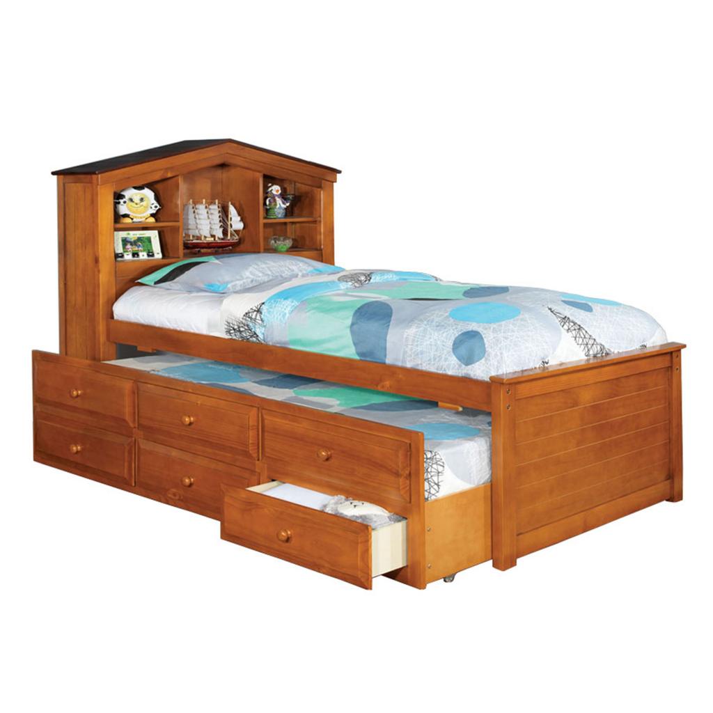 Venetian Worldwide Timberline - Captain Twin Bed w/Trundle + 3Drawers - Oak+Walnut Finish at Sears.com
