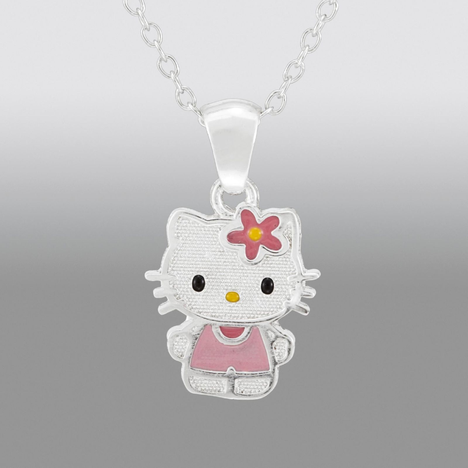 Hello Kitty Sterling Silver Crystal Hello Kitty Love Pendant at Sears.com