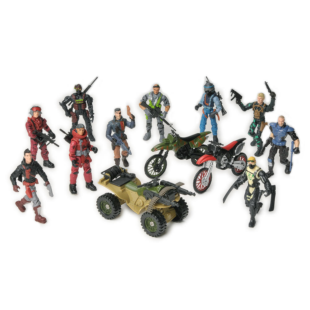 Special Forces 10 Figures and Vehicle Deluxe Set
