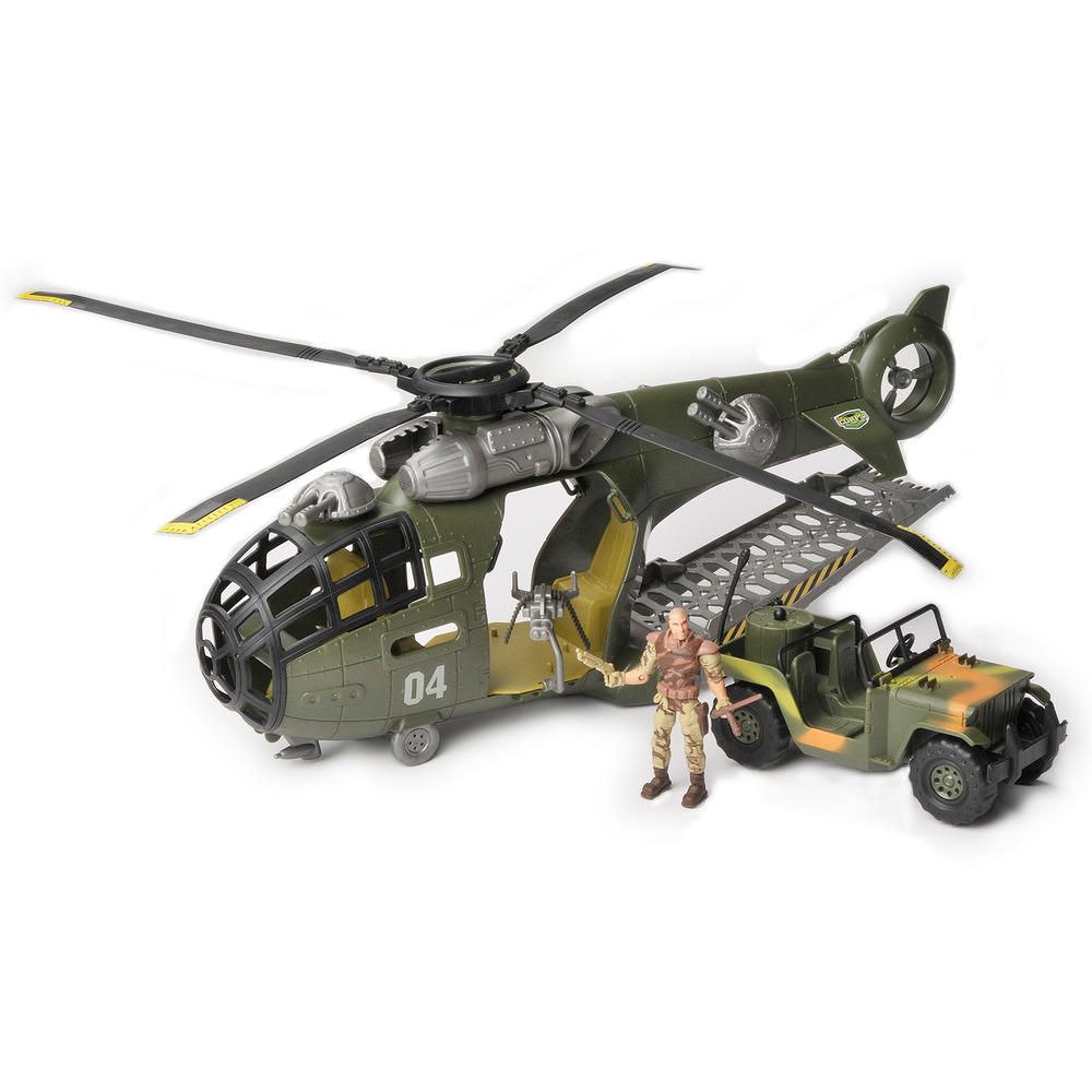 Total Soldier  Flying Fortress - Transport Helicopter Play Set