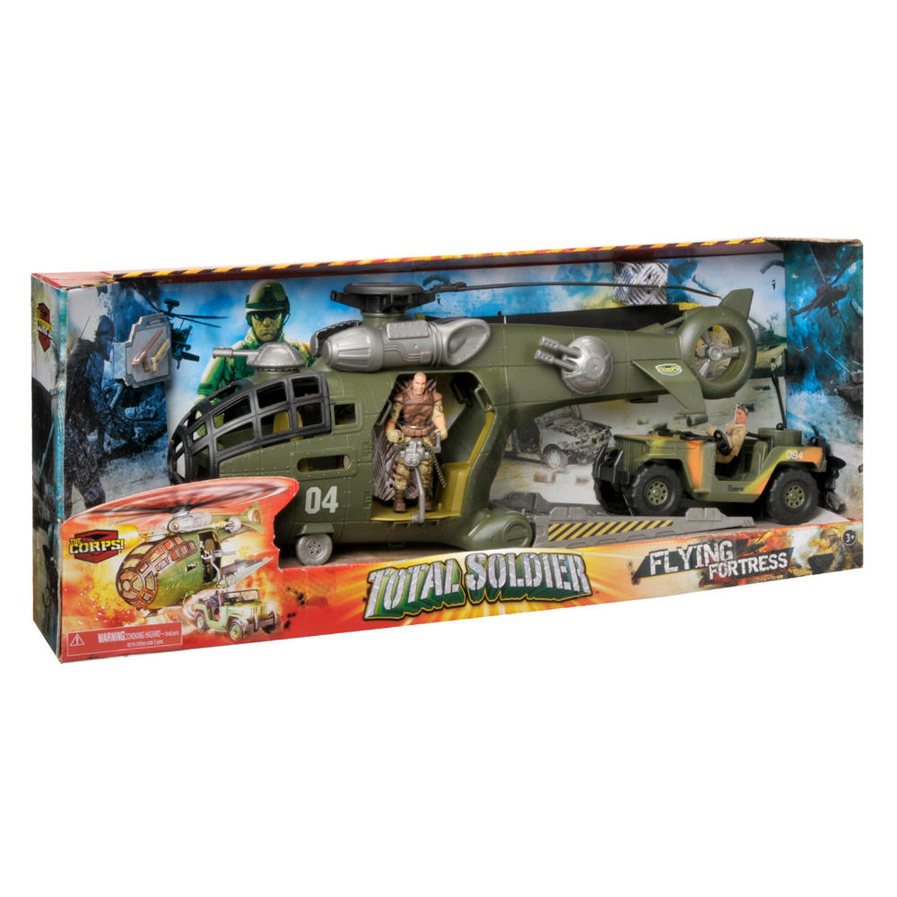 Total Soldier  Flying Fortress - Transport Helicopter Play Set