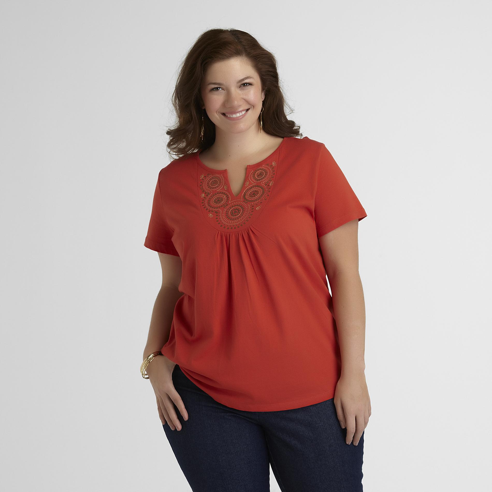 Laura Scott Women's Plus Sequined Top at Sears.com