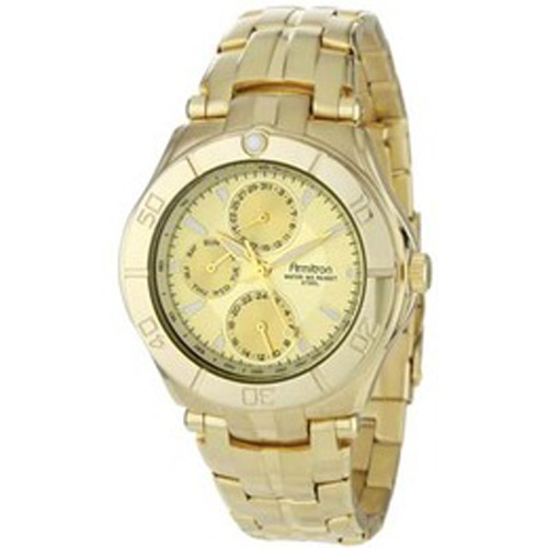 Armitron Mens Multi-Function Gold-tone Watch w/Champagne Dial & Stainless Steel Case at Kmart.com