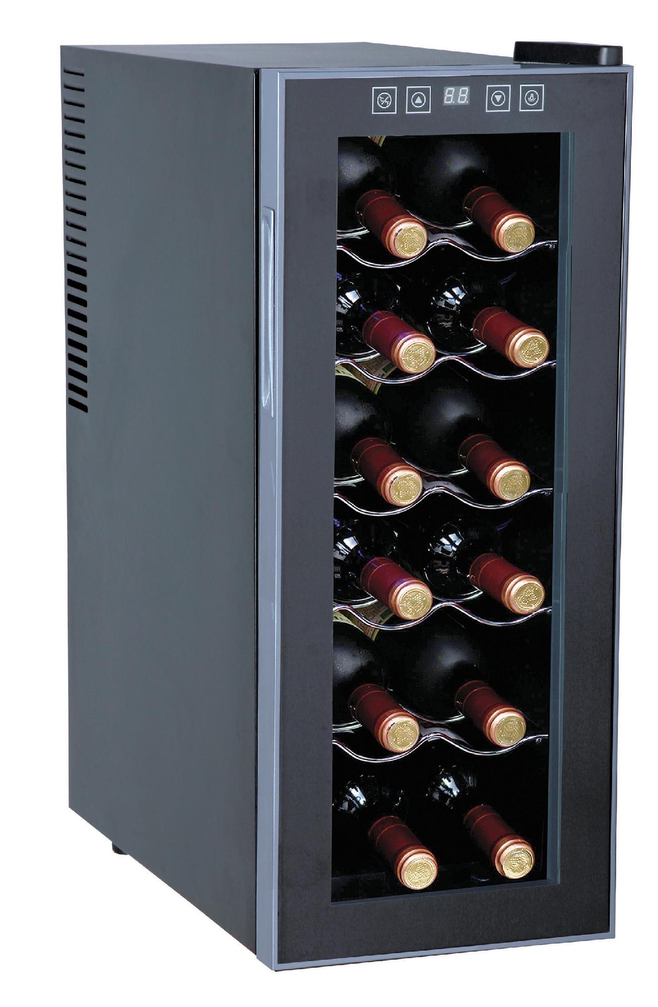 SPT WC-1271 Thermo-Electric Slim Wine Cooler (12-bottles) Black