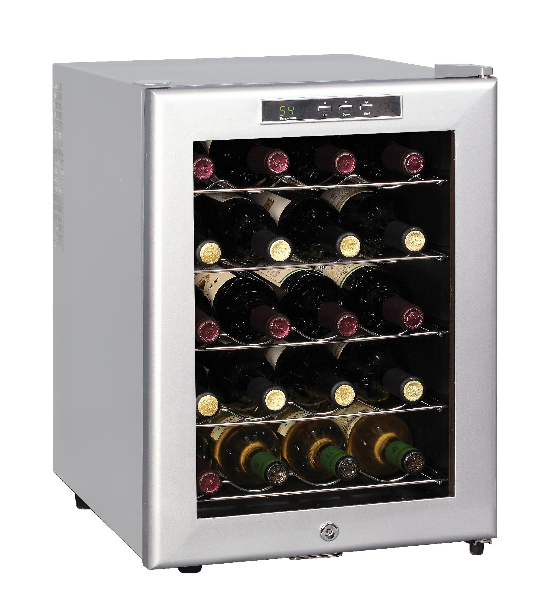 SPT WC-20SD ThermoElectric Wine Cooler (20-Bottles) Metallic