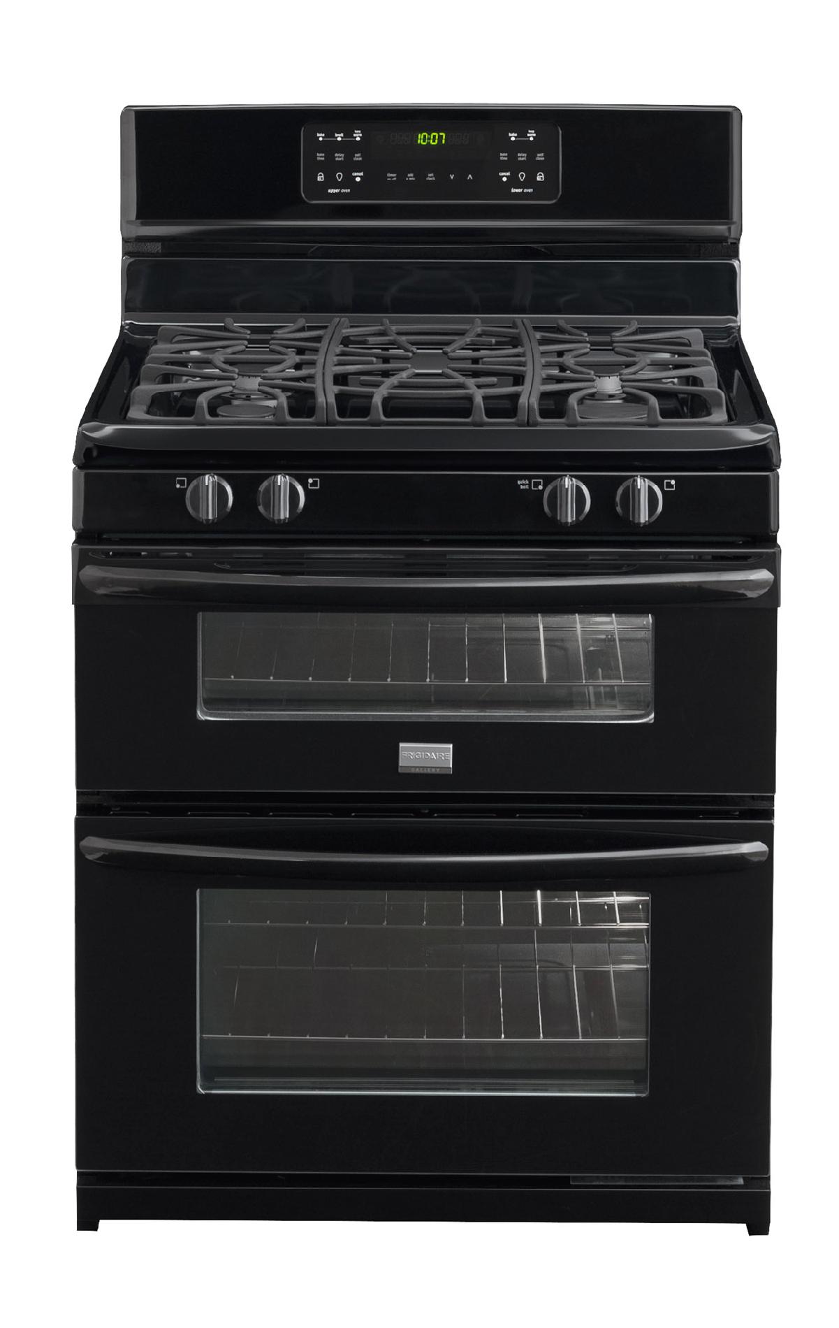 Frigidaire Gallery 6.7 cu. ft. DoubleOven Gas Range/Stove Black eBay