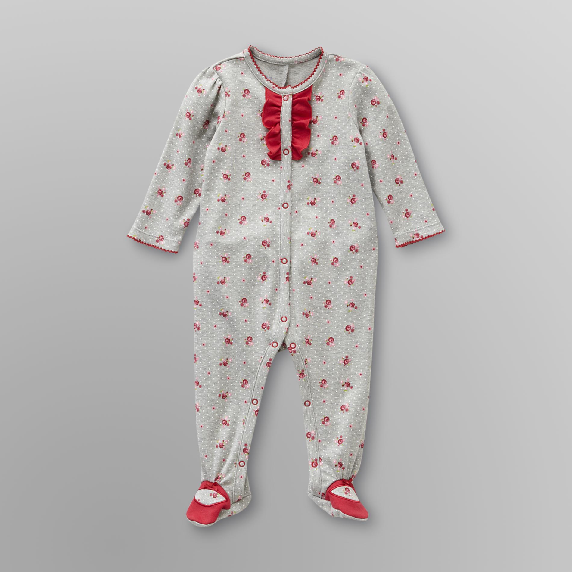 Little Wonders Infant Girl's Footed Ruffle Sleeper - Floral at Sears.com