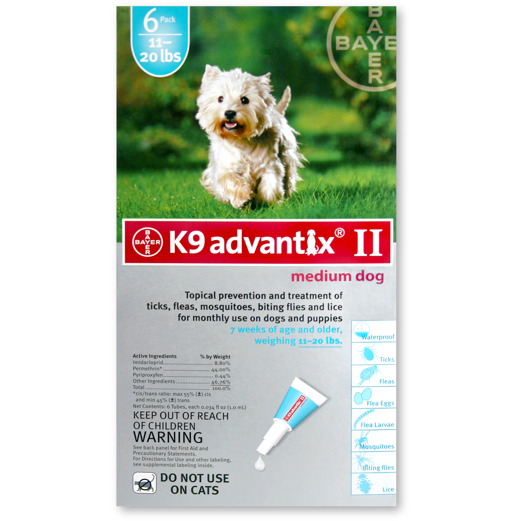 K9 Advantix® II for Dogs, 55lbs and up, 4 Month, Blue Pet Supplies