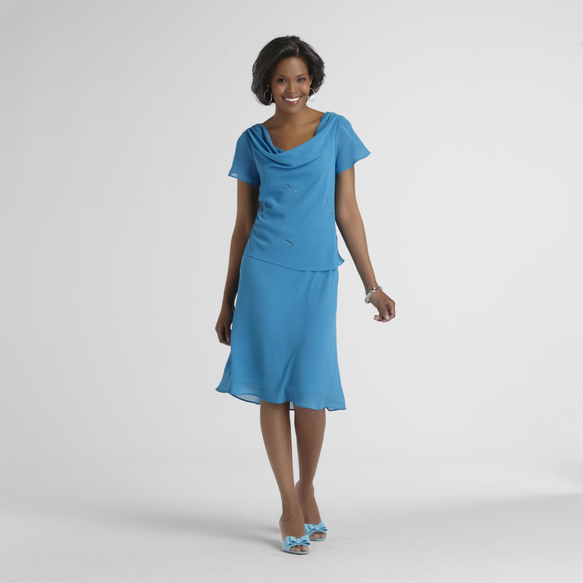 Darian Group Women's Cowl Neck Crepon Dress at Sears.com