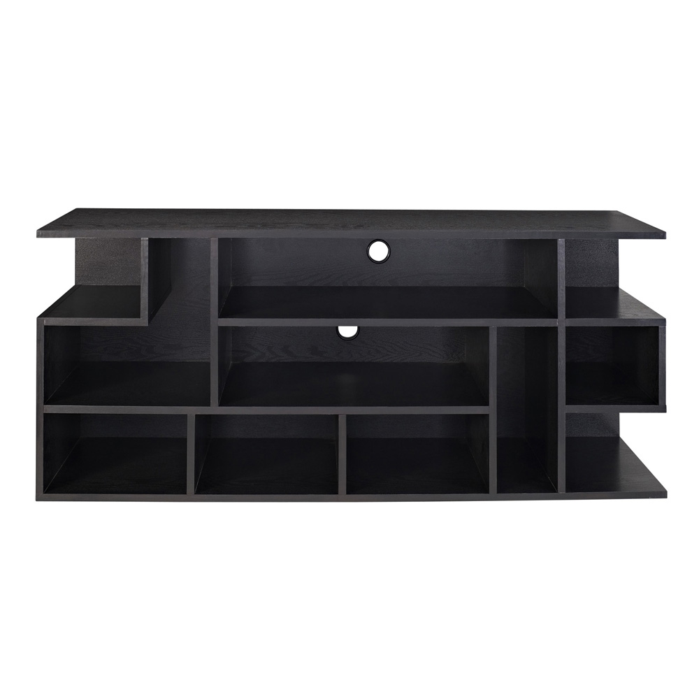 60 inch Mod Style Black Wood TV Stand