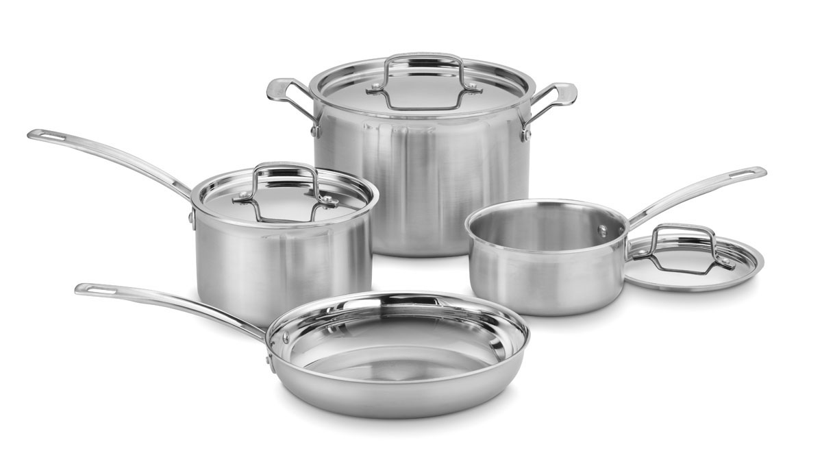 Cuisinart MultiClad Pro Triply Stainless 7-Piece Cookware Set