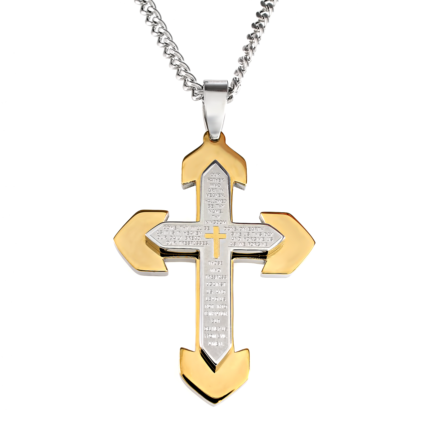 Men's Stainless Steel Prayer Cross at Sears.com