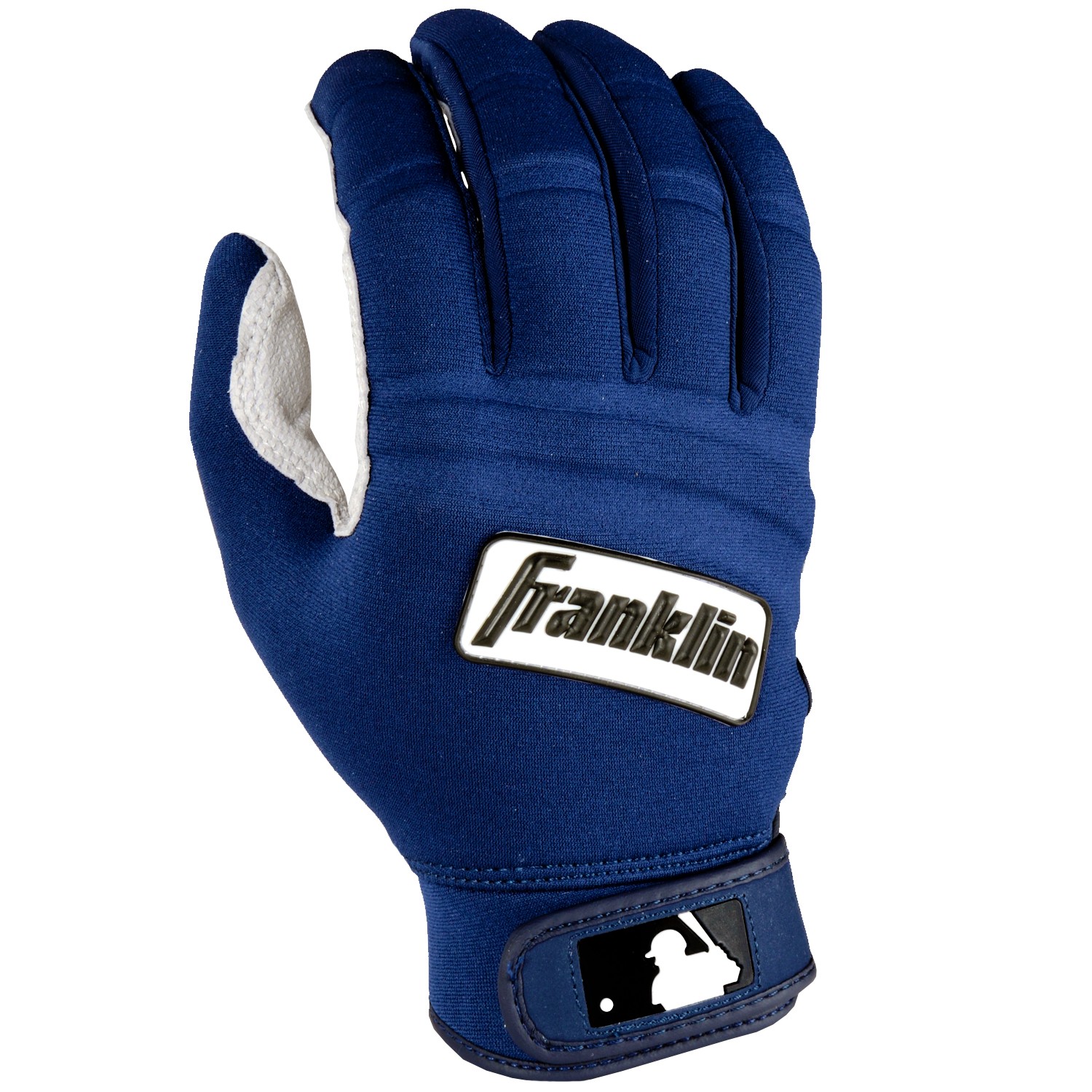Franklin Sports MLB Adult Cold Weather Batting Glove Pearl/Navy X-Large