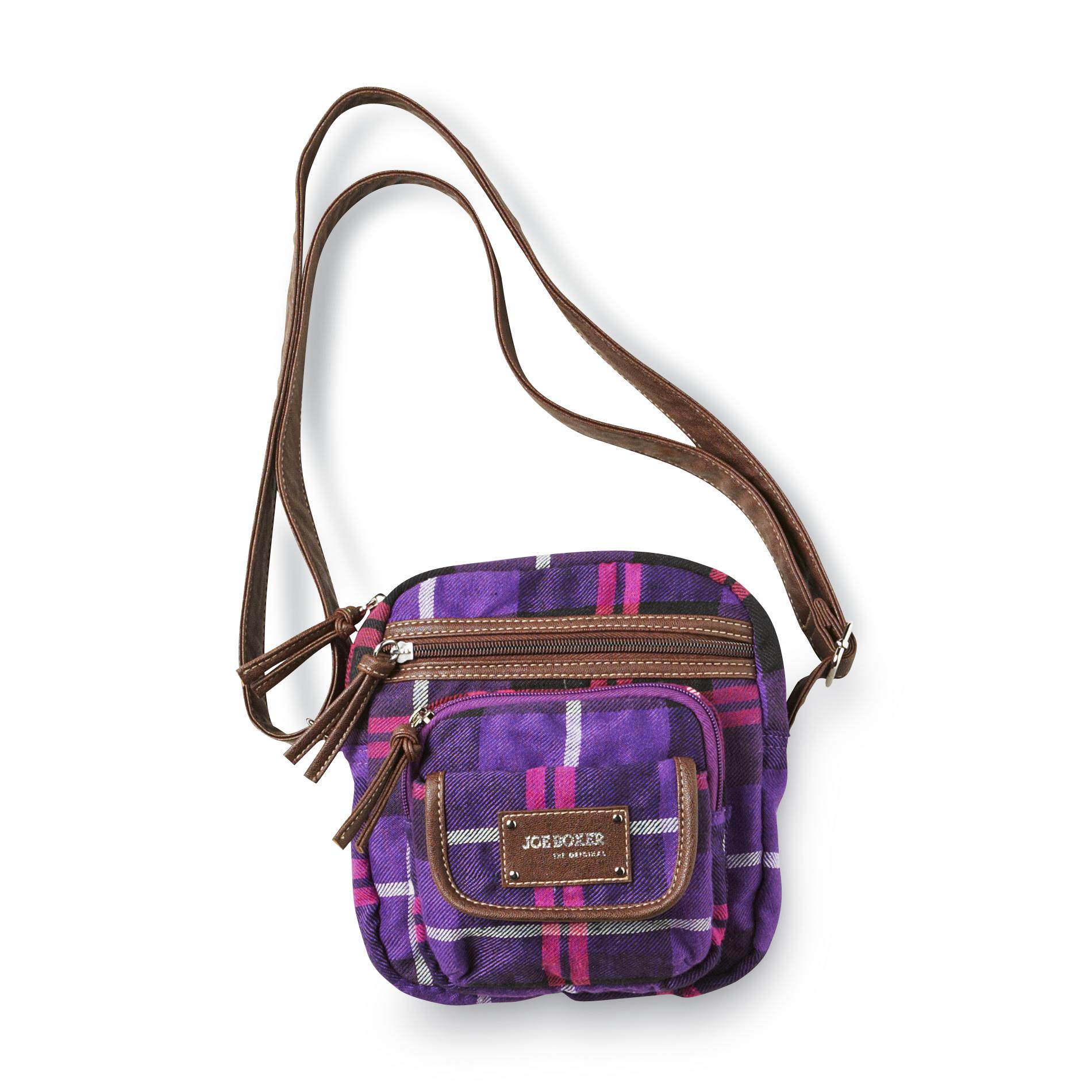 Joe Boxer Women's Free Fall Compact Crossbody Purse - Plaid at Kmart.com