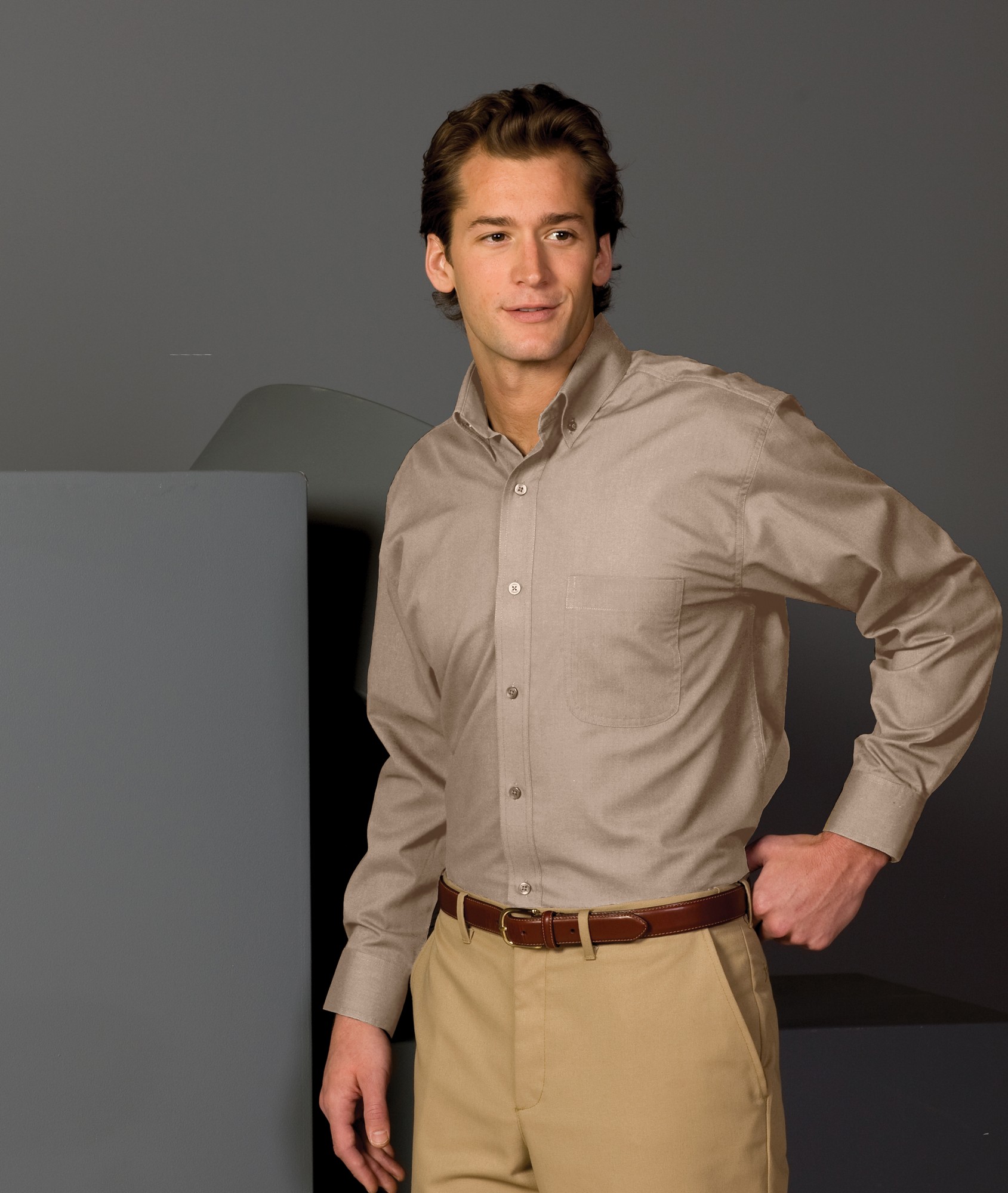 Men's Long Sleeve Soft Touch Poplin Shirt